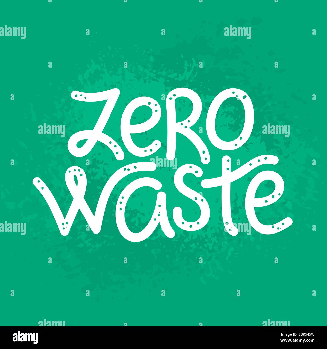 Aucun gaspillage. Calligraphie. Typographie. Il peut être utilisé pour le titre, l'emballage, la couverture, la brochure, la circulaire, l'affiche, la bannière, l'emballage, l'impression sur un sac écologique ou un T-shi Banque D'Images