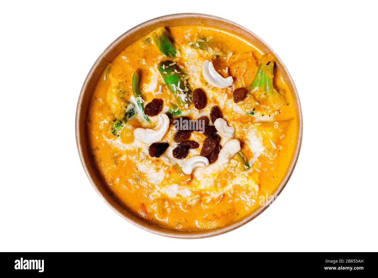 Cuisine indienne sur fond blanc, photo pour le menu Banque D'Images