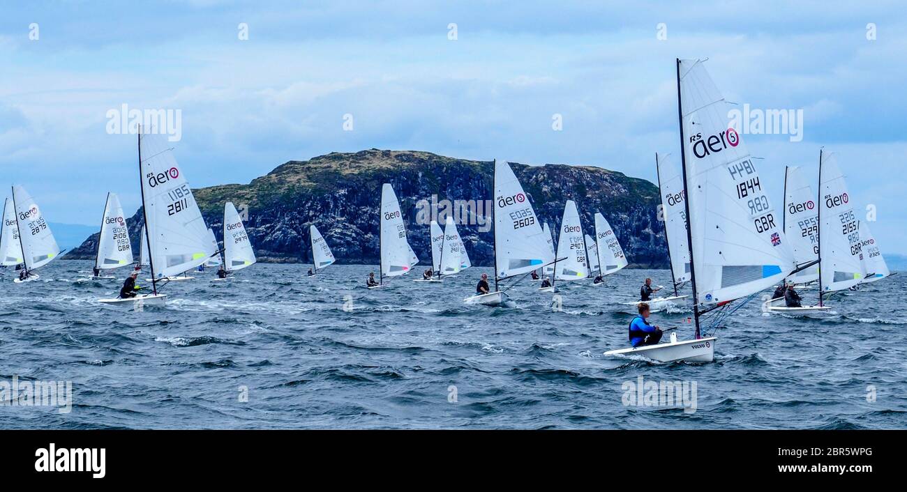 Championnats nationaux de voile RS Aero à North Berwick Banque D'Images