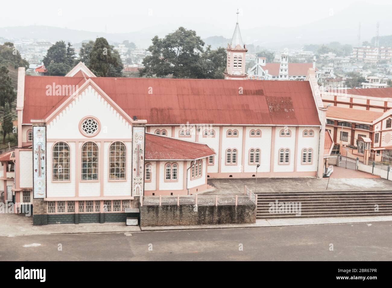 Avis de Jawaharlal Nehru Stadium (Shillong), est un stade de football de Shillong, Meghalaya, en Inde. principalement pour le football et accueille les matches à domicile de Sh Banque D'Images