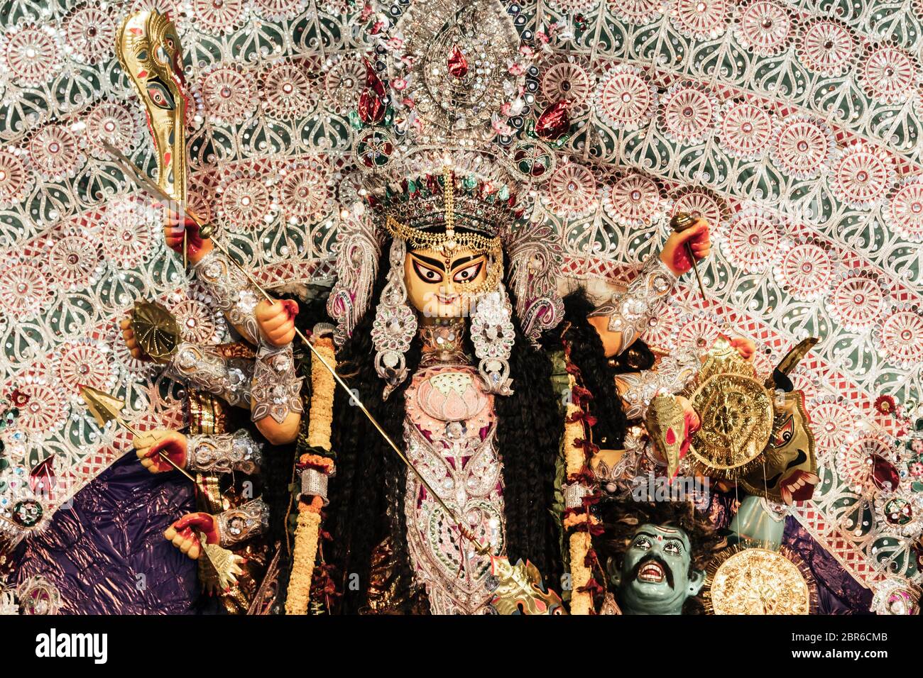- L'Idole de Durga Durga puja Navrata, West Bengal, India Banque D'Images