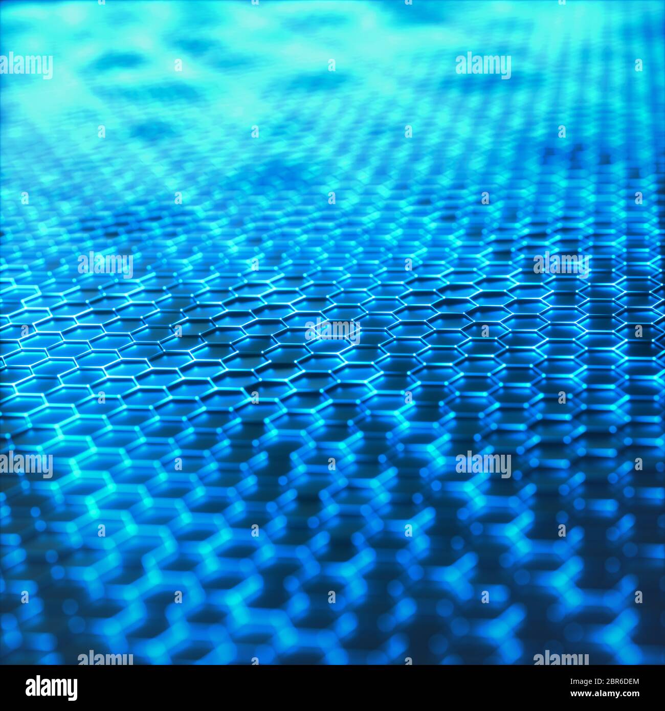 Résumé contexte conceptuel image avec structure de graphène. 3D illustration. Banque D'Images