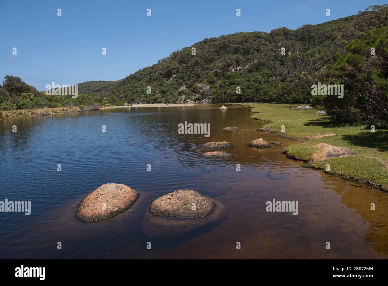 La rivière Tidal, dans le parc national de Wilsons Promontory, Victoria, Australie Banque D'Images