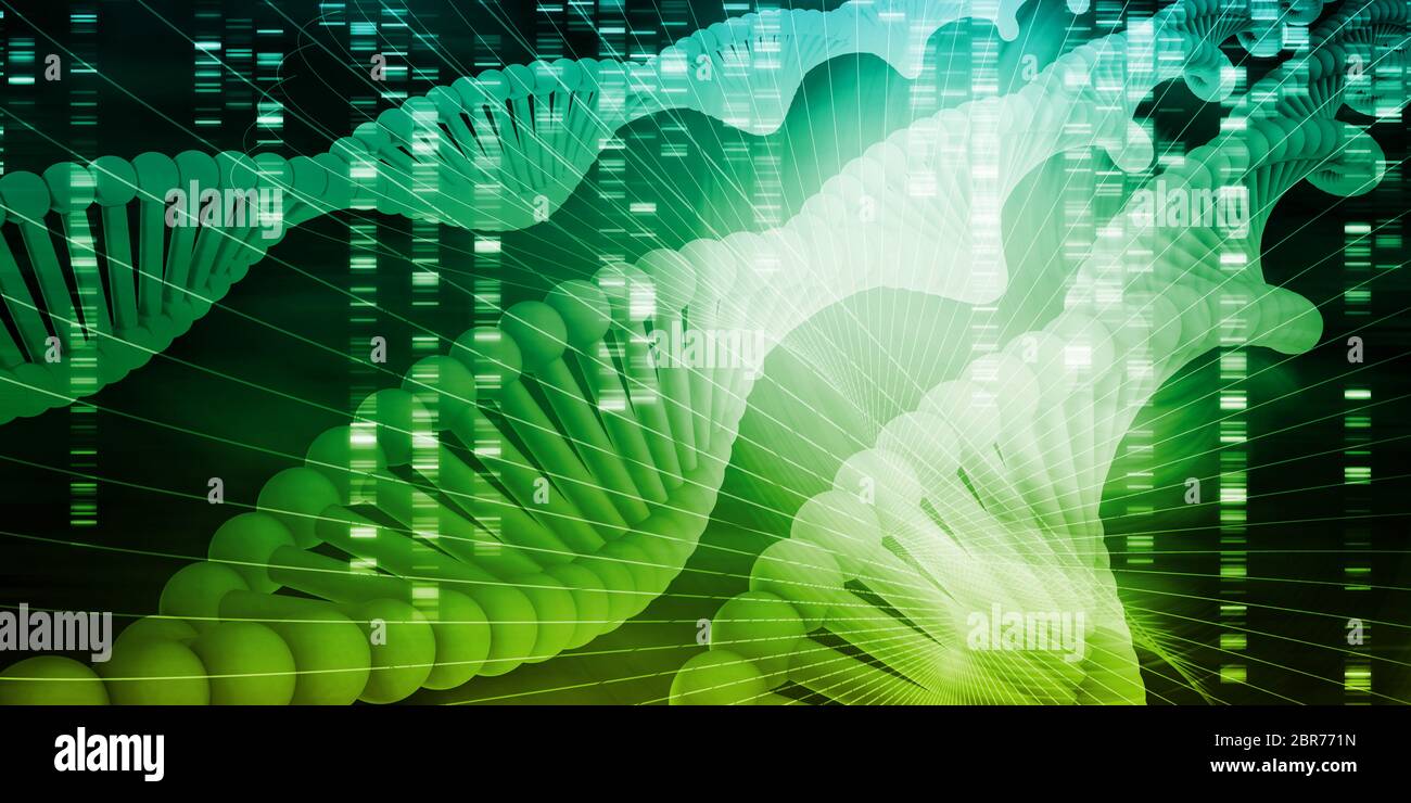 Code génétique de l'ADN de séquence d'Art de protéines Banque D'Images