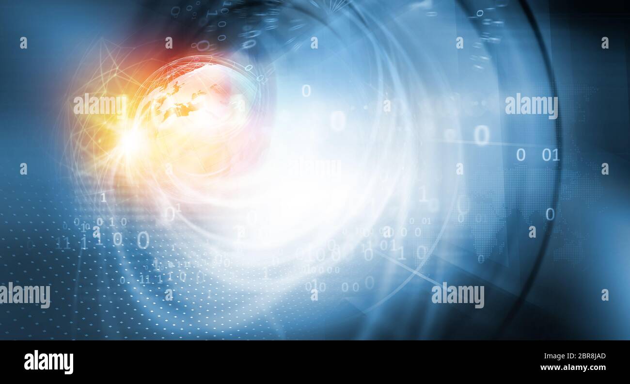 Les activités commerciales et le concept de communication numérique, de la connectivité et de nouvelles technologies contexte Banque D'Images