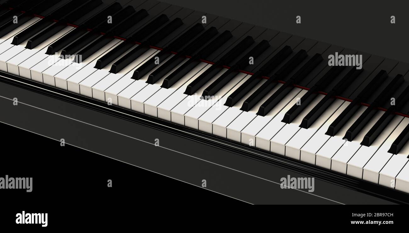 Clavier piano, instrument de musique Banque D'Images