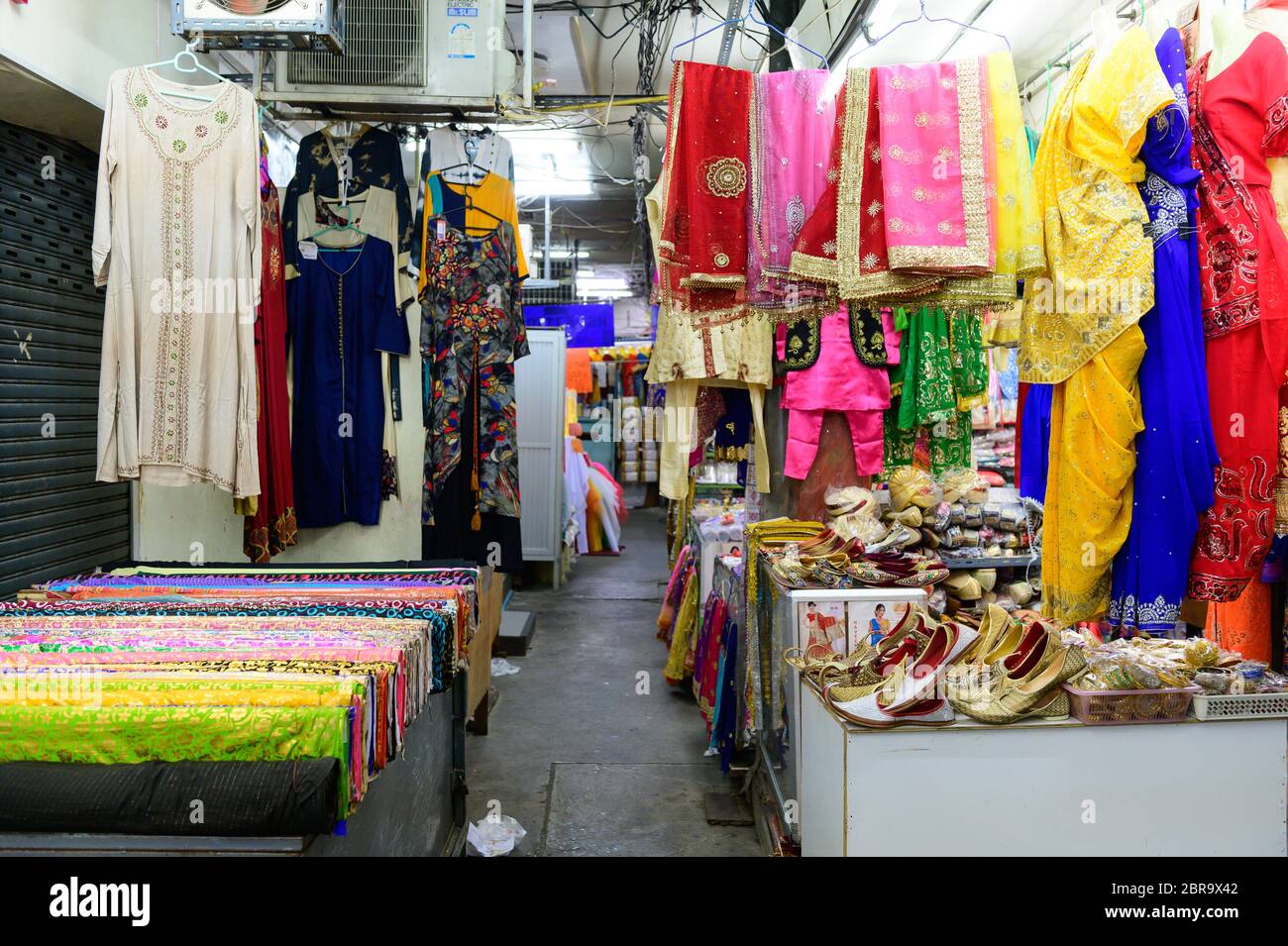 Vêtements indiens traditionnels à vendre à la petite inde de Bangkok Banque D'Images
