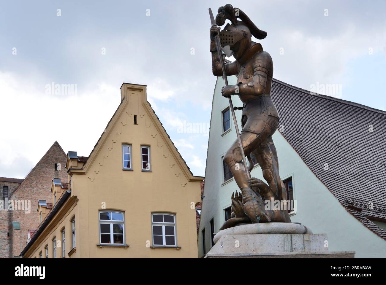 Georgsbrunnen BEI der Stadtmetzg, Augsbourg Banque D'Images