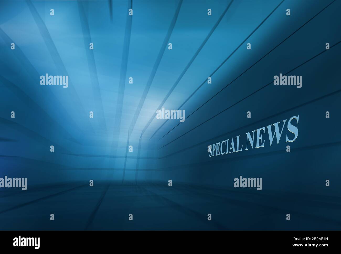 Résumé espace 3D vide BlueTheme Speical News fond. Banque D'Images