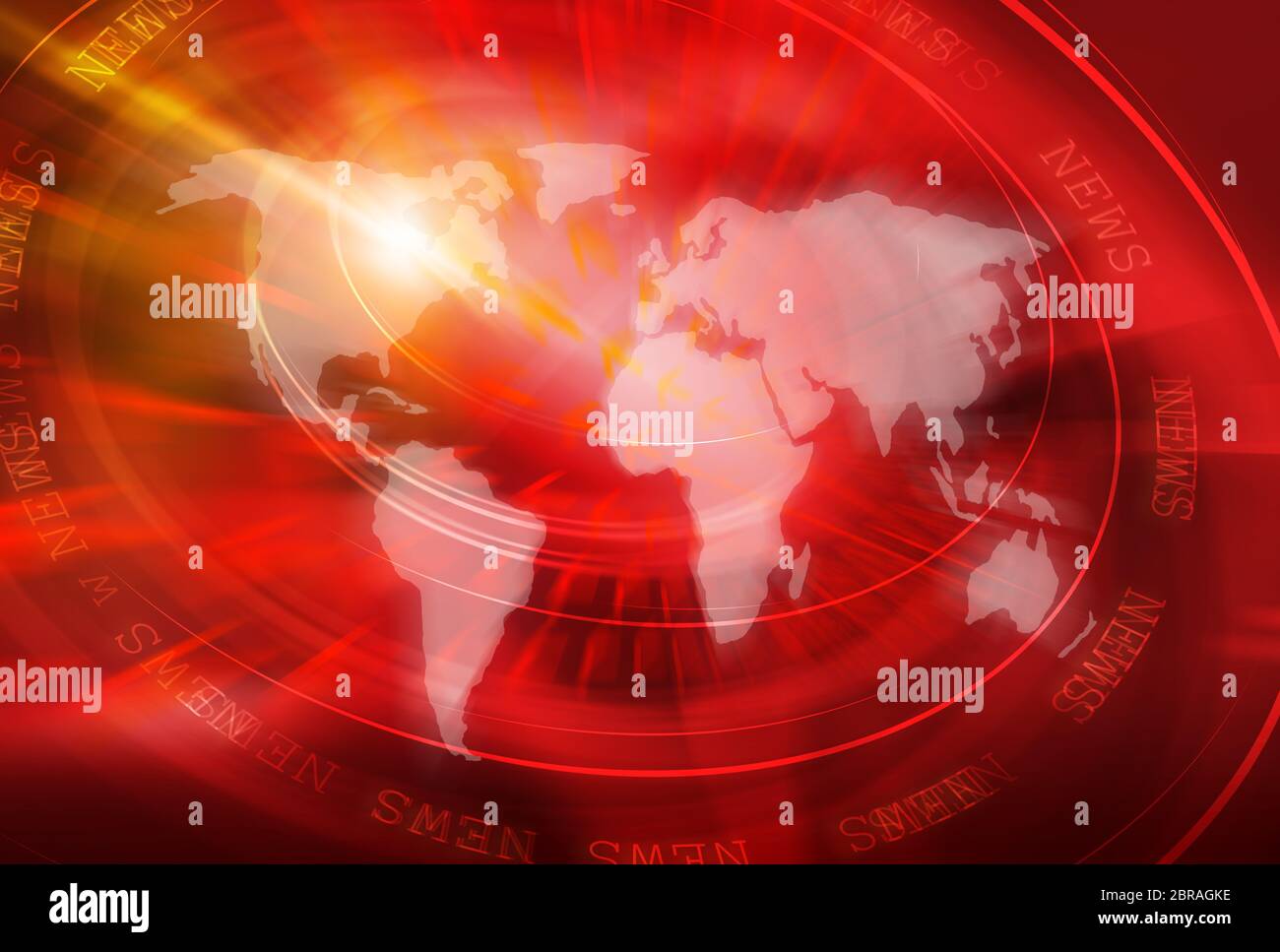 Nouvelles du monde graphique Fond Studio, 3d illustration Banque D'Images