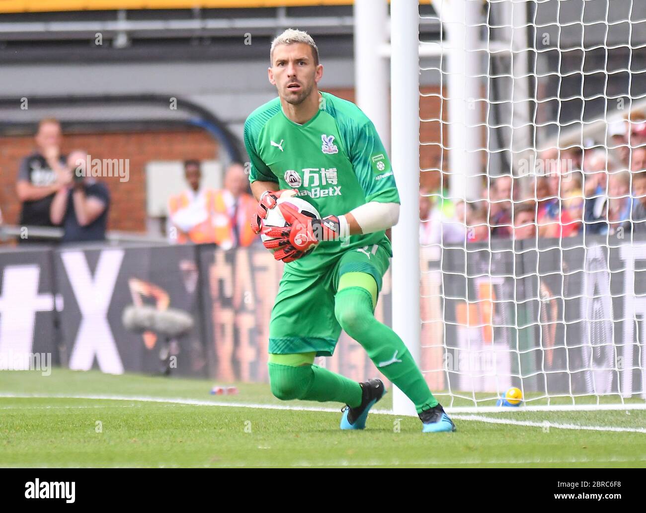 LONDRES, ANGLETERRE - 31 AOÛT 2019 : Vicente Guaita du Palais photographié lors du match de la première ligue 2019/20 entre Crystal Palace FC et Aston Villa FC à Selhurst Park. Banque D'Images