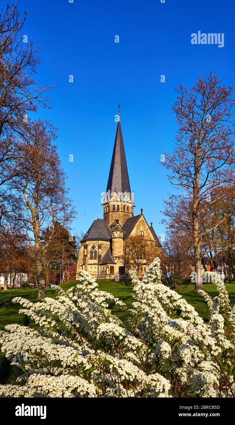 Église de Saint-Petri dans un parc de Thale. Saxe-Anhalt, Harz, Allemagne Banque D'Images