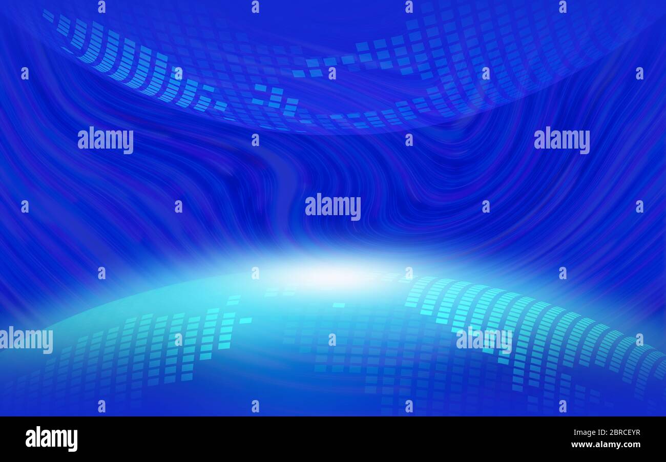 Bleu Terre numérique aube, fond de technologie Internet. Banque D'Images