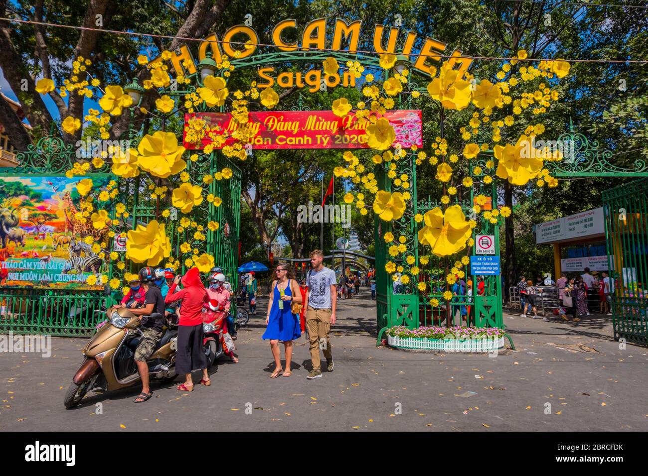 Thao Cam Vien, entrée au parc avec zoo et jardin botanique, Ben Nghe, Ho Chi Minh ville, Vietnam, Asie Banque D'Images