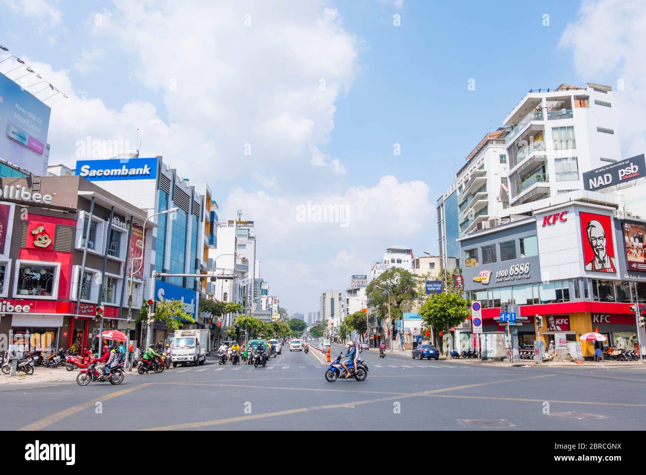 TRAN Hung Dao Street, Ho Chi Minh ville, Vietnam, Asie Banque D'Images