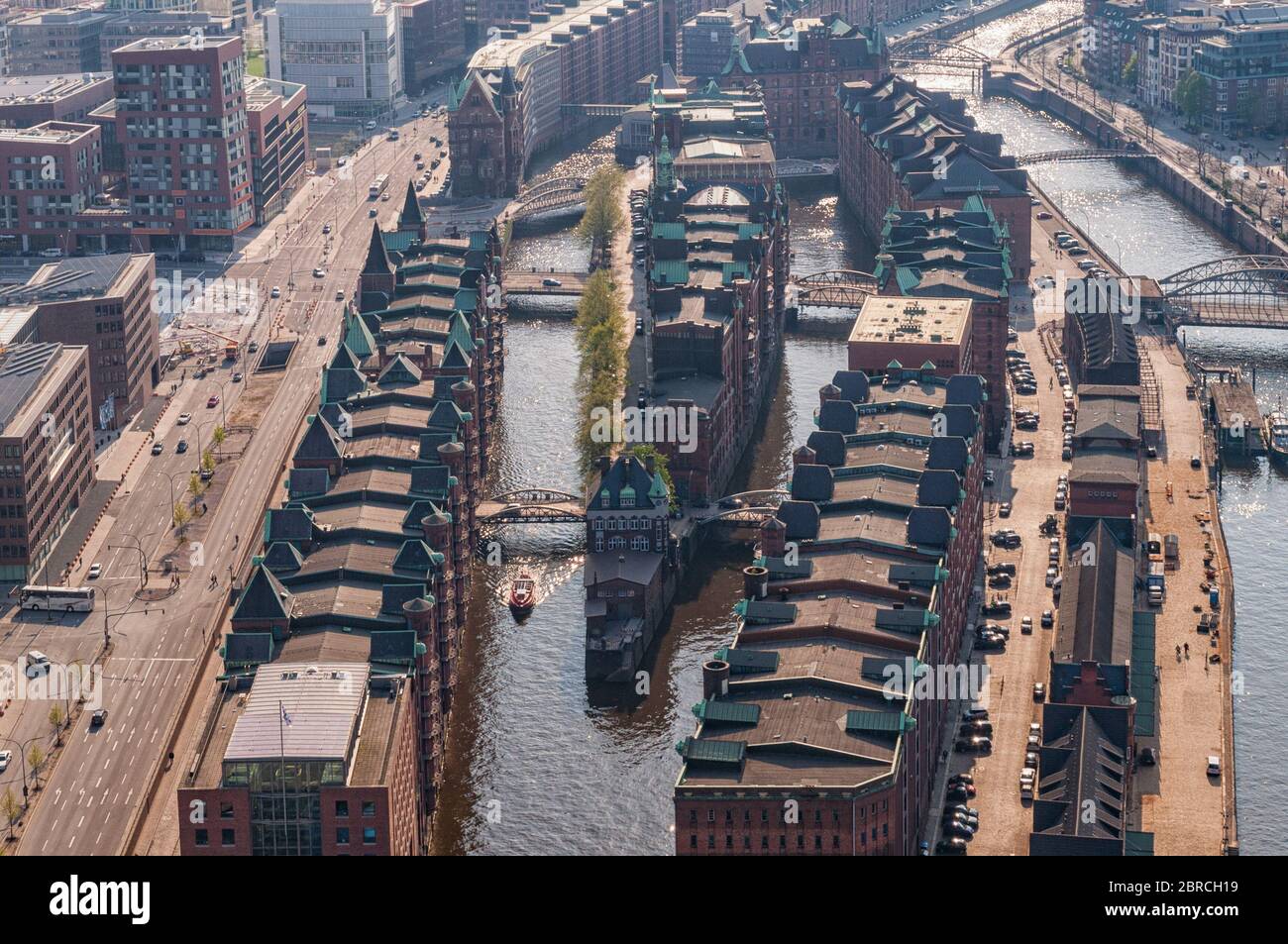 Le quartier historique des entrepôts de Hambourg Banque D'Images