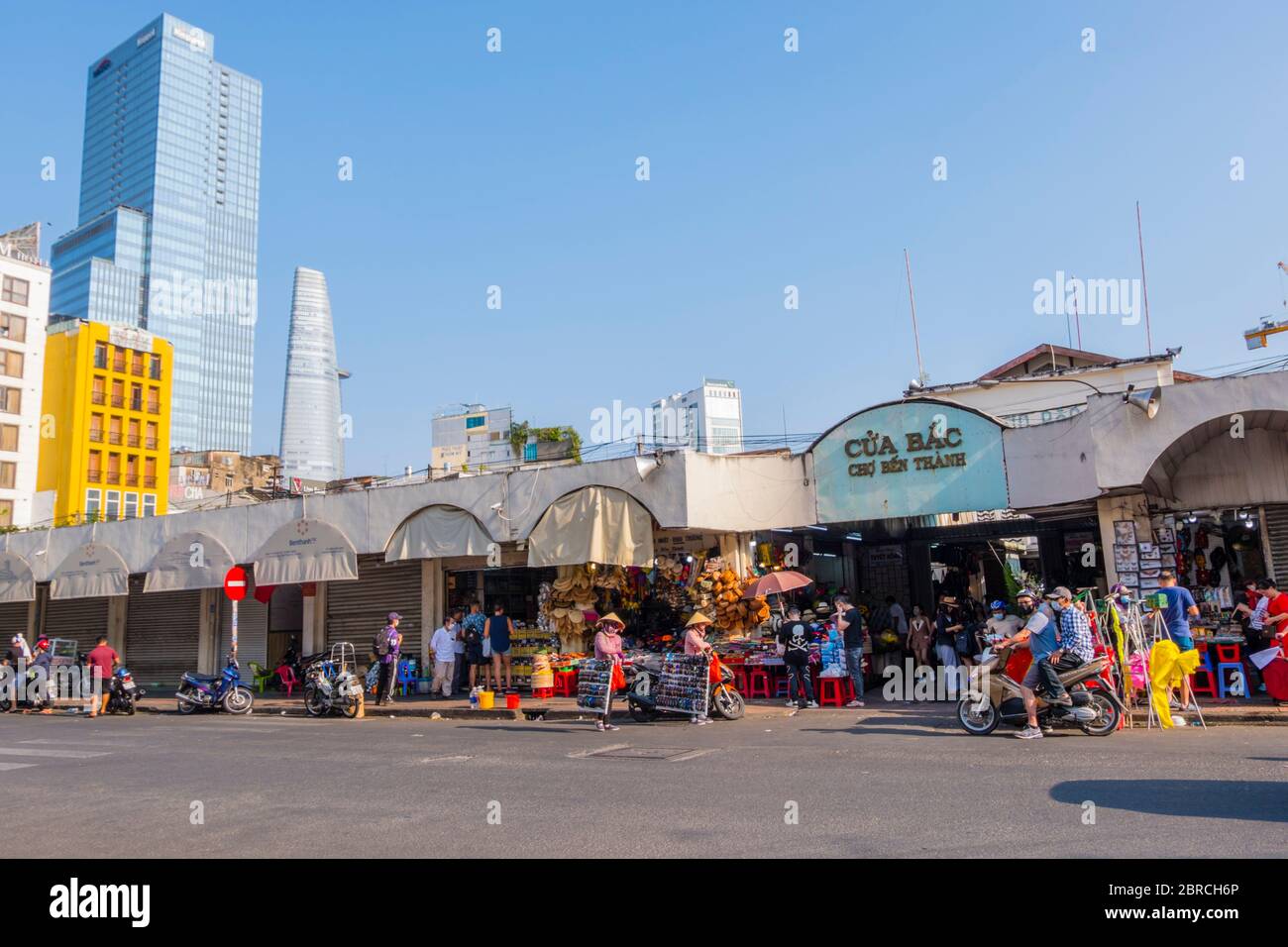 Cho Ben Thanh, marché Ben Thanh, Ho Chi Minh ville, Vietnam, Asie Banque D'Images
