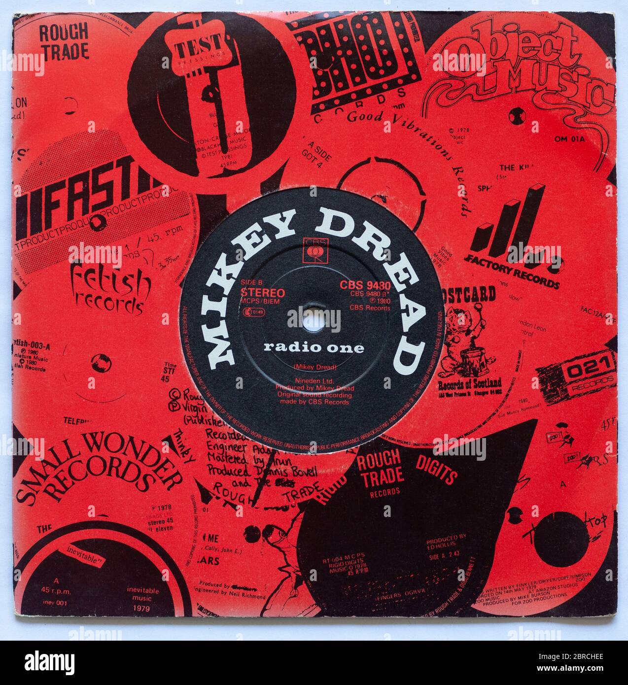 Radio One de Mikey Dread et The Clash, 1980 single sur CBS Records - usage éditorial uniquement Banque D'Images