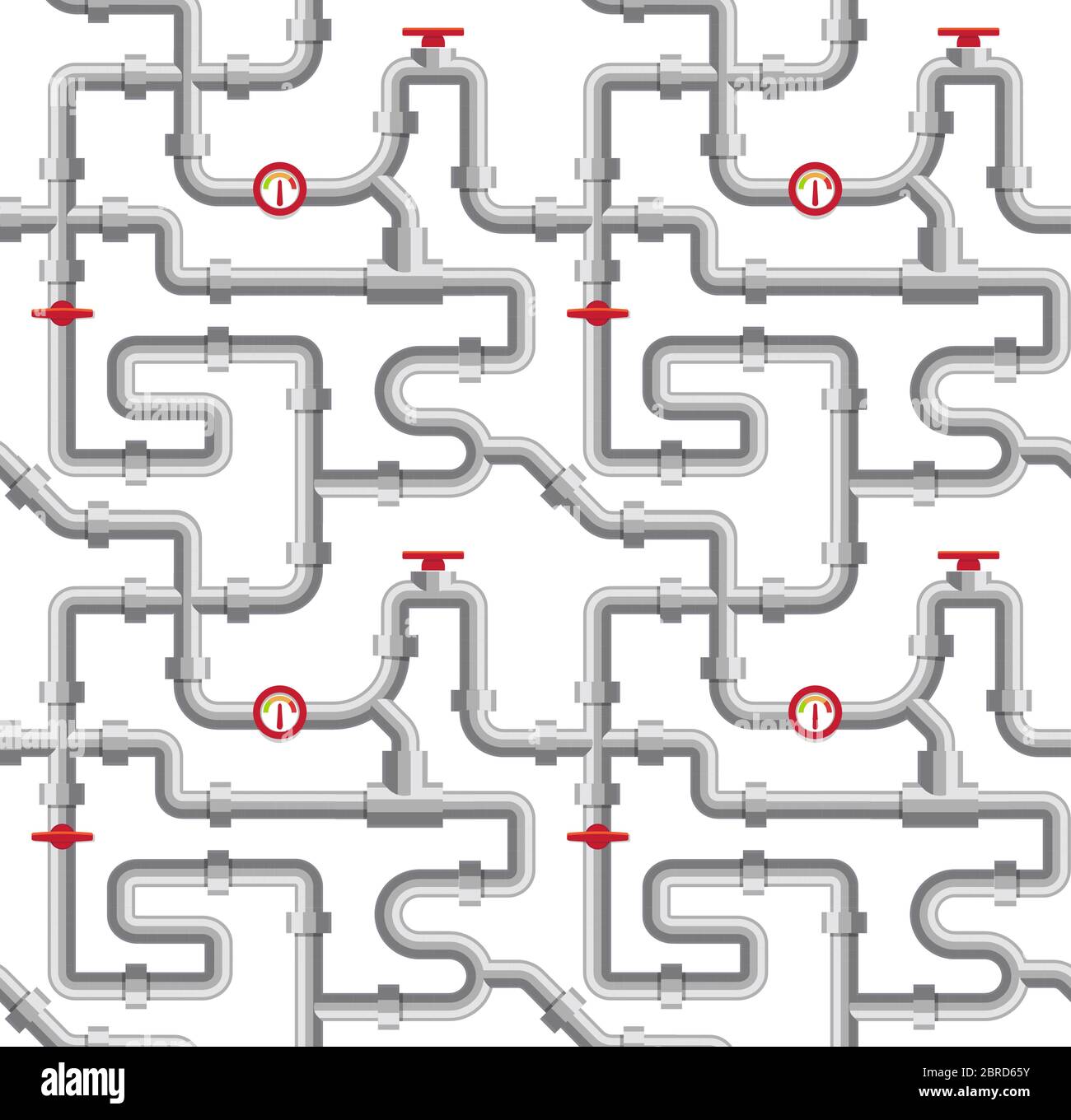 Approvisionnement en eau, projet de pipelines illustration vectorielle. Plomberie, génie sanitaire, système d'égout et de drainage Illustration de Vecteur
