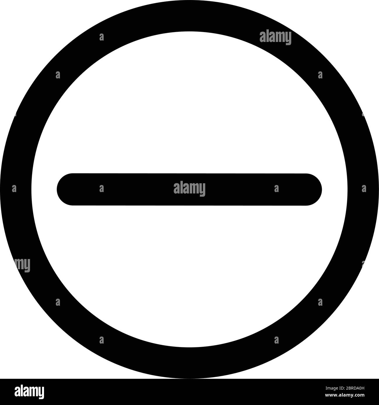 Icône du signe moins symbole négatif zoom arrière cercles illustration vectorielle isolée sur blanc Illustration de Vecteur