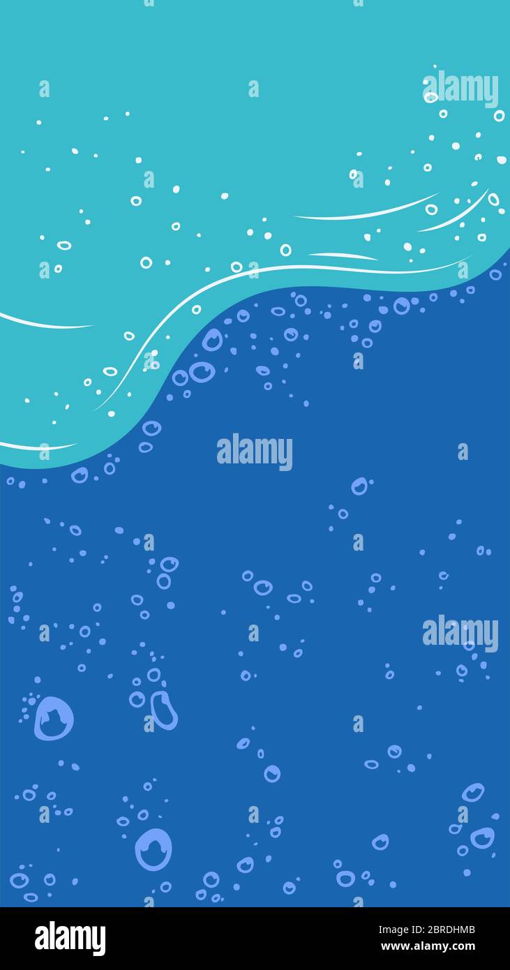 Illustration du vecteur vertical de la ligne d'eau ondulée bleue Illustration de Vecteur