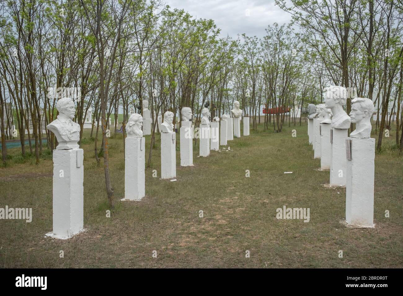 Groupe de bustes sculptural au Musée du réalisme socialiste. Frumushika Nova, Oblast d'Odessa, Ukraine, Europe de l'est Banque D'Images