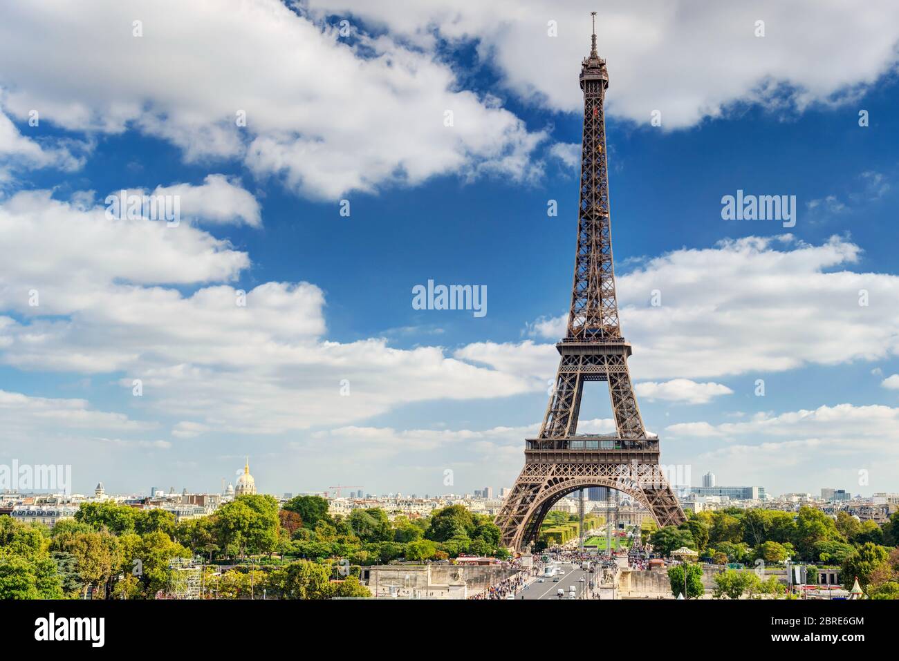 Horizon de Paris avec la tour Eiffel Banque D'Images