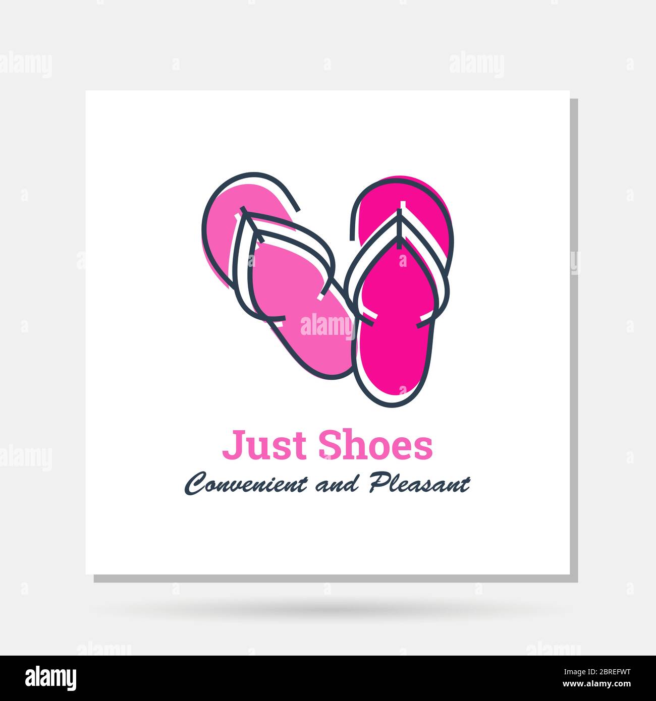 Exemple de logo de la société Vector simple - Chaussures d'été Illustration de Vecteur
