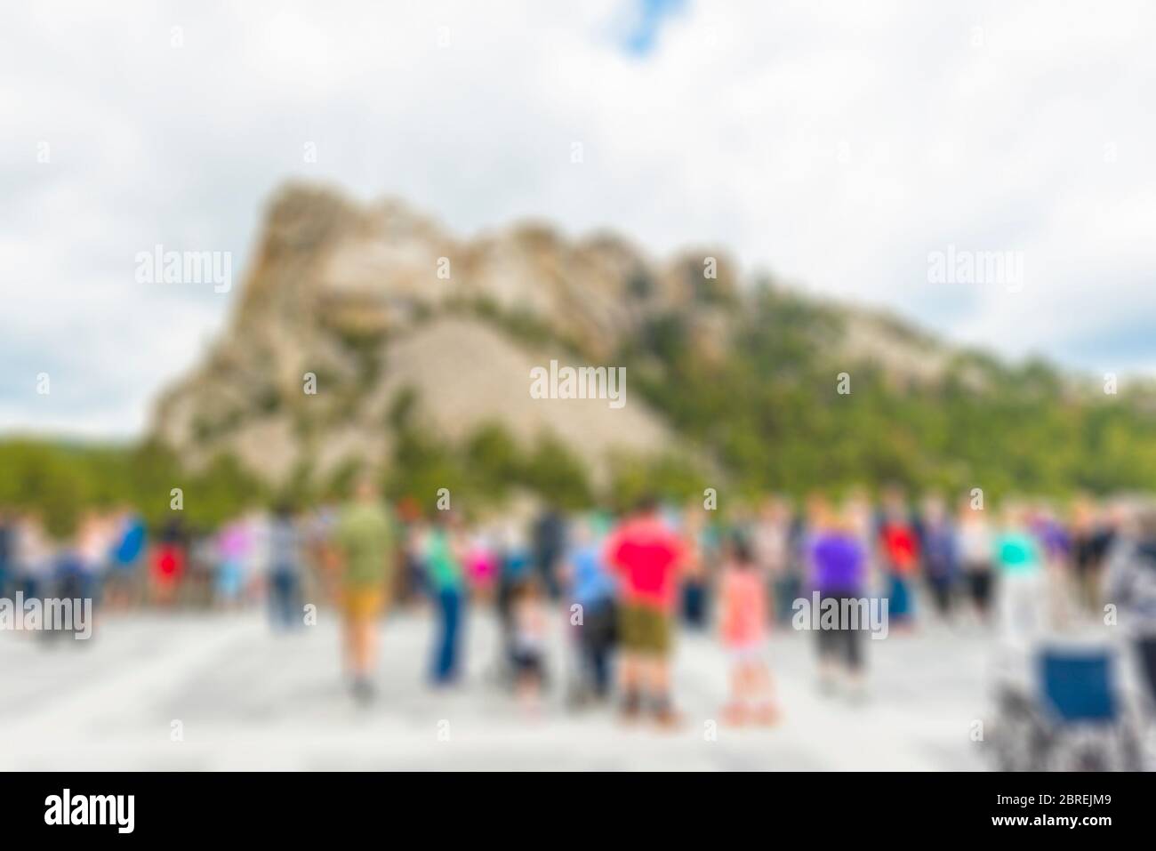 Il y avait beaucoup de monde à mt. rushmore, Dakota du Sud, états-unis. Banque D'Images