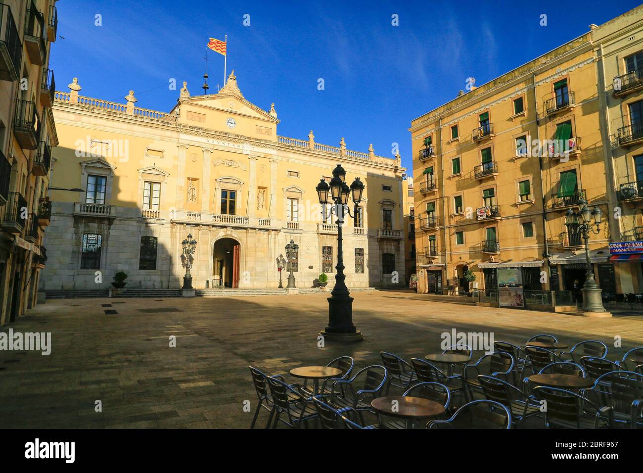 Tarragone, Placa Mayor, Catalogne, Espagne. Banque D'Images
