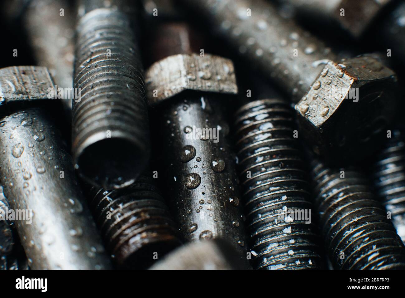 Ferraille. Ancien boulon d'huile. Gros plan. Macro. Banque D'Images