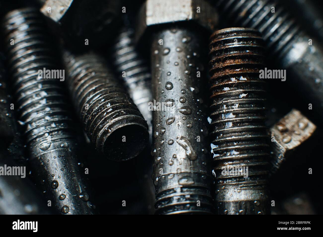 Ferraille. Ancien boulon d'huile. Gros plan. Macro. Banque D'Images