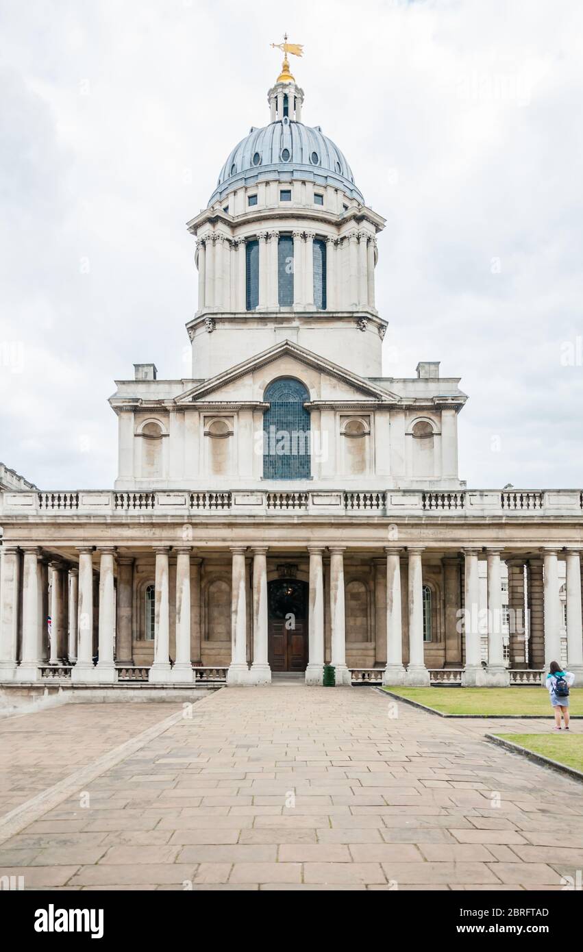 Old Royal Naval College (qui abrite désormais l'université de Greenwich et le Trinity College of Music) Banque D'Images