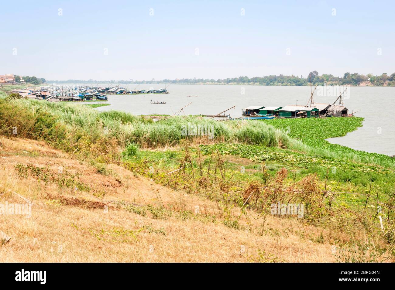Village flottant. Udong, province de Kampong Speu, Cambodge, Asie du Sud-est Banque D'Images