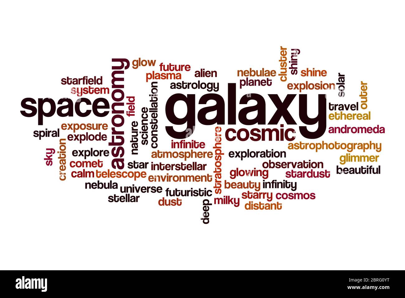 Concept de cloud Galaxy sur fond blanc Banque D'Images