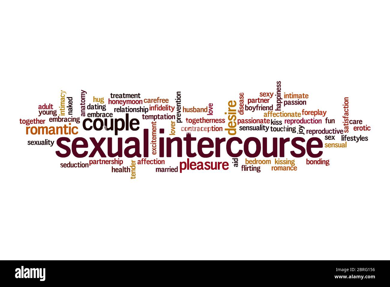 Concept de nuage de rapport sexuel sur fond blanc Banque D'Images