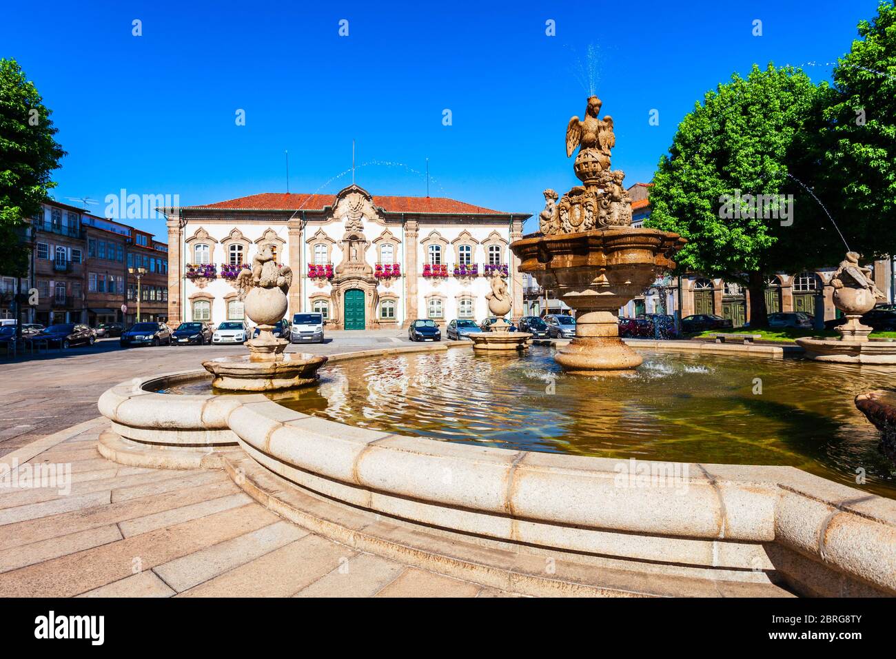 L'hôtel de ville de Braga ou Paco do Concelho de Braga est une salle municipale située dans le centre de Braga, à Portuga Banque D'Images