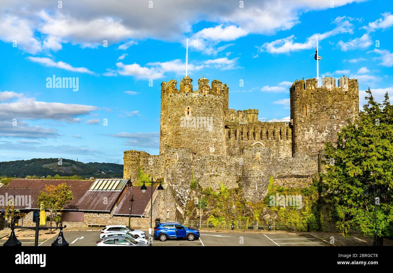 Conwy Castle au pays de Galles, Royaume-Uni Banque D'Images