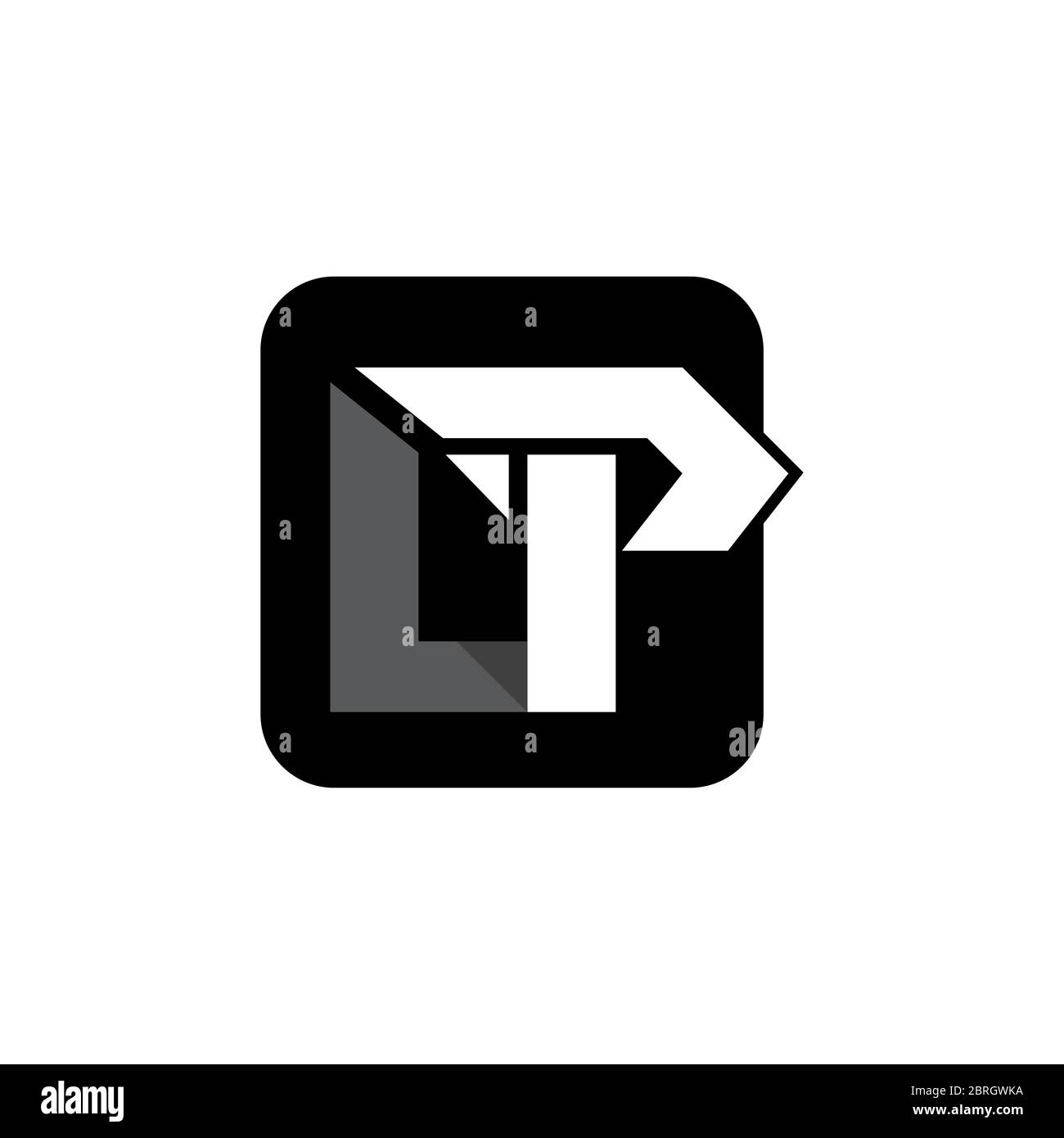Couleurs du logo lettre LP. Illustration du logo icône de vecteur de lettres modernes créatives. Illustration de Vecteur