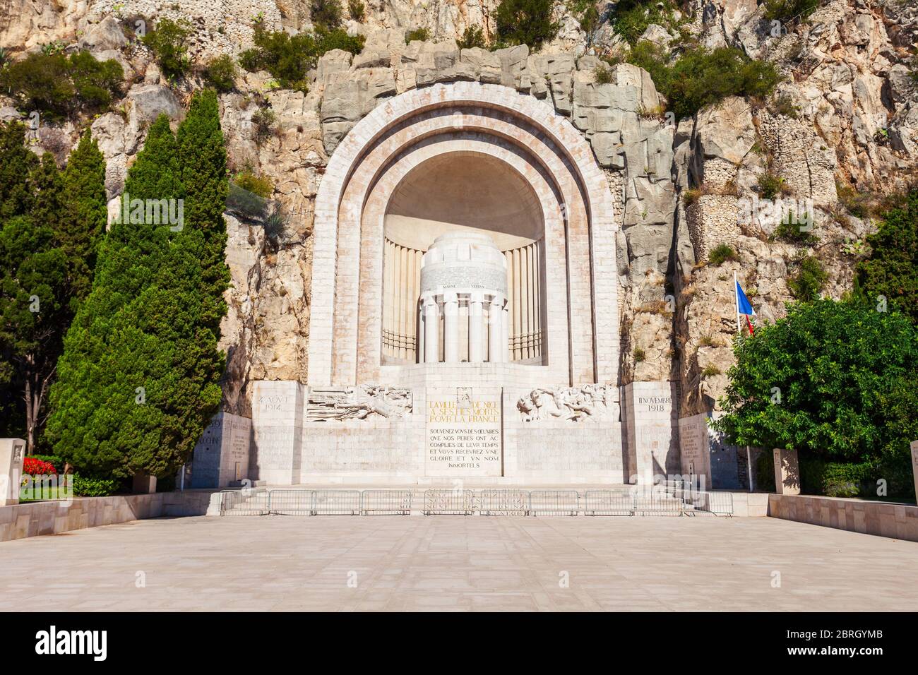 Rauba Capeu War Memorial monument à la ville de Nice dans le sud de la France Banque D'Images
