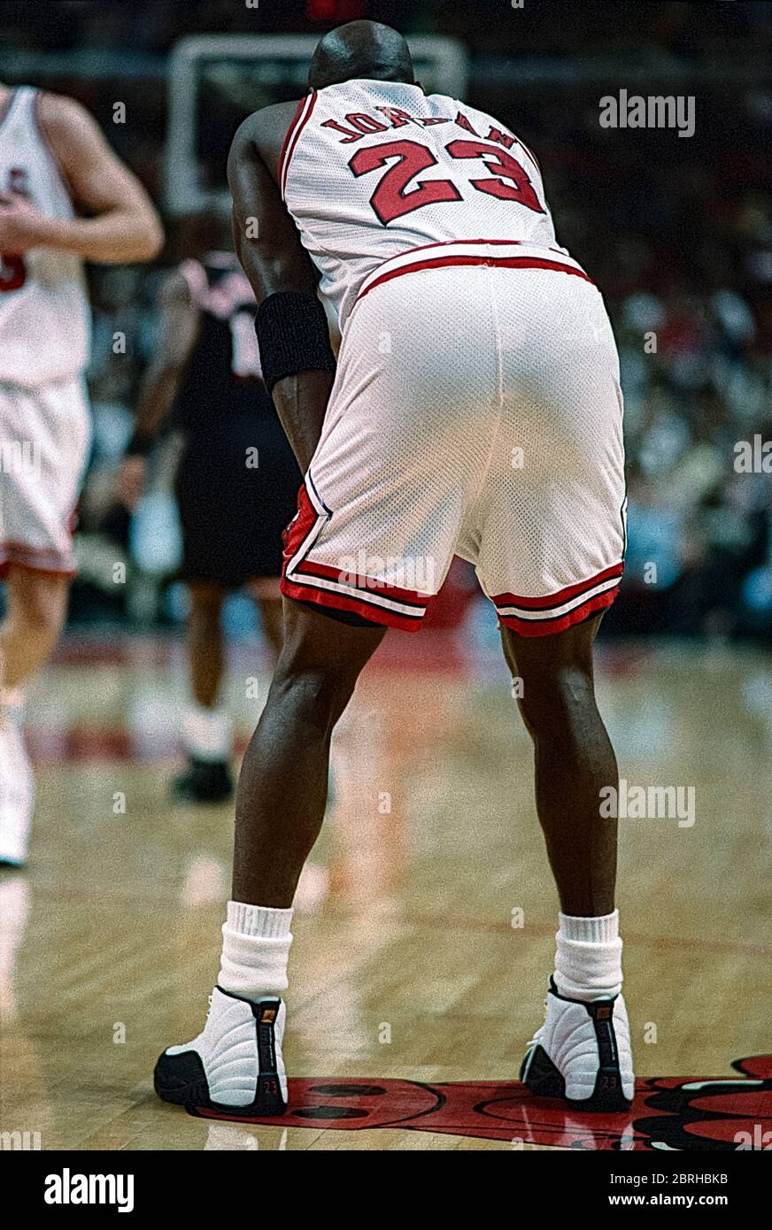 Michael Jordan s affronte pour les Chicago Bulls de la NBA contre
