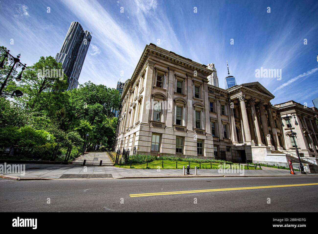 Le palais de justice de Tweed sur Chambers Sreet à New York le mercredi 20 mai 2020. (Photo : Gordon Donovan) Banque D'Images