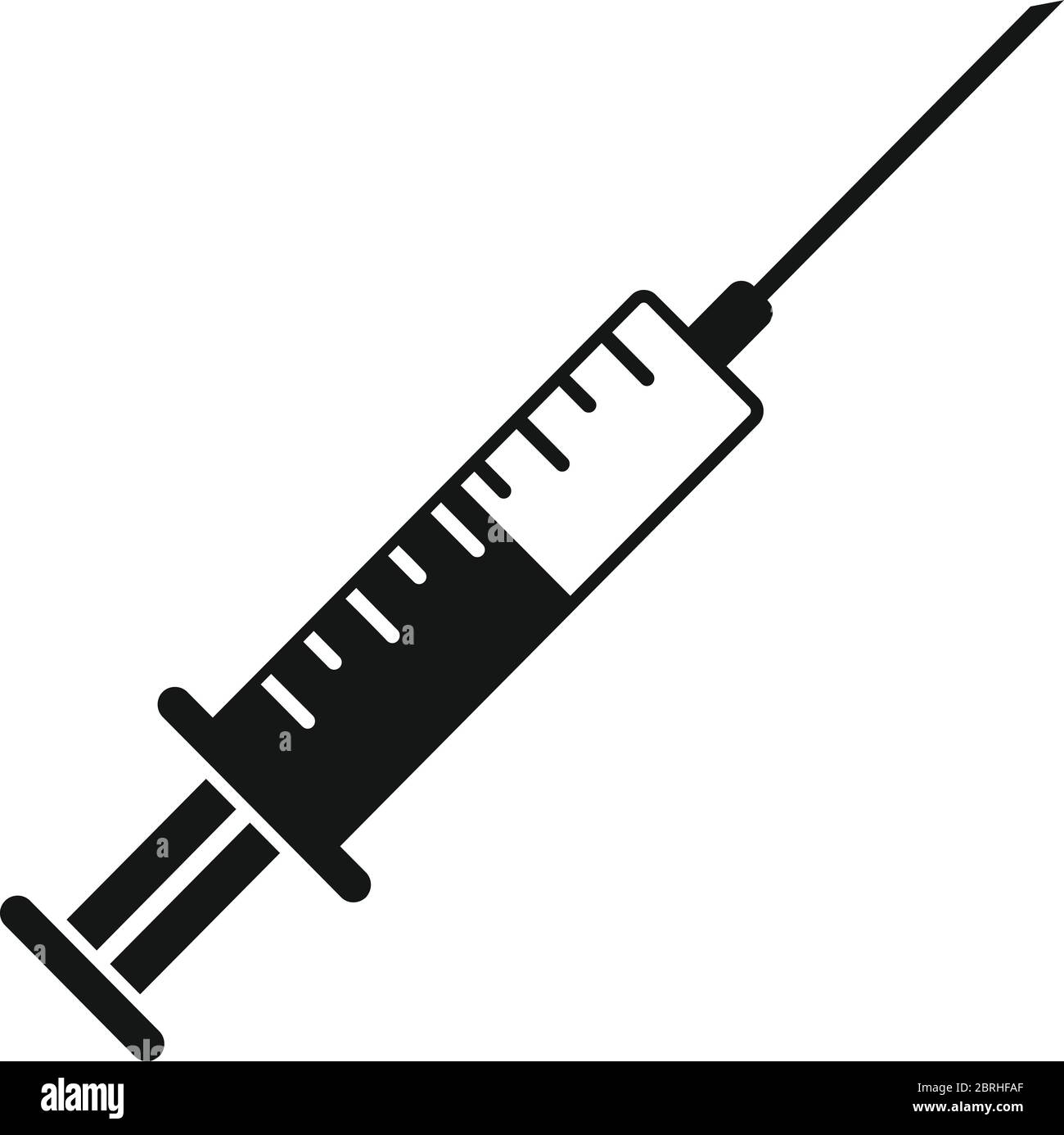 Icône sang de seringue. Illustration simple de l'icône vecteur de sang de seringue pour la conception de toile isolée sur fond blanc Illustration de Vecteur