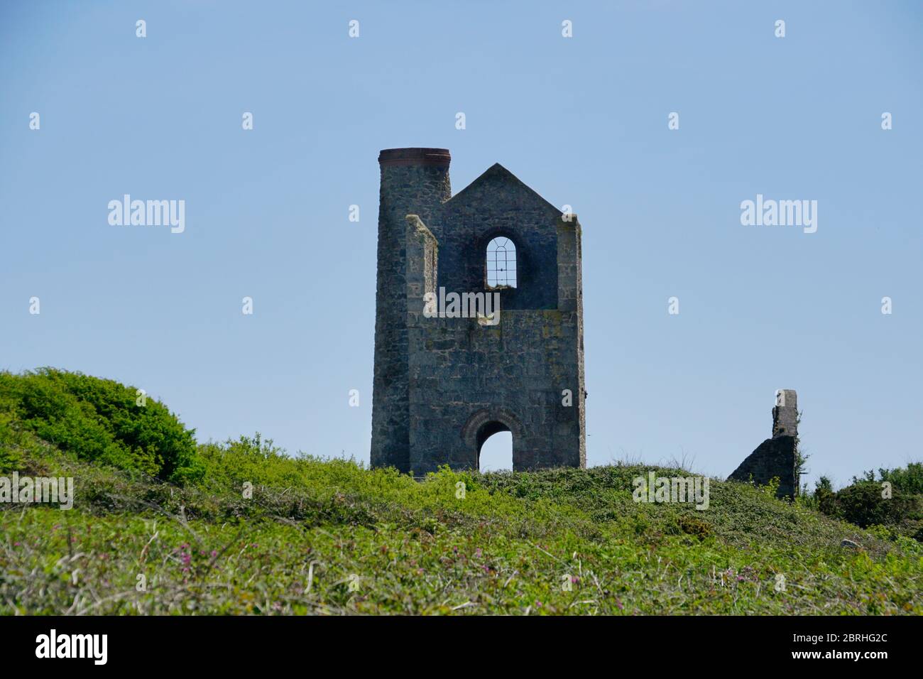 Ancienne mine de Tin, Penderleath, St.. Ives, Cornwall, B3311, Angleterre Banque D'Images