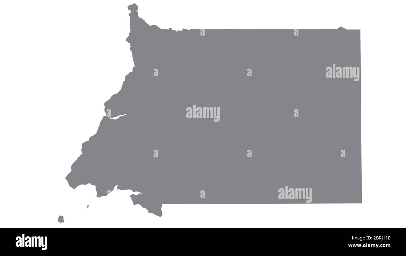 Carte de Guinée équatoriale avec ton gris sur fond blanc,illustration,texturé , symboles de Guinée équatoriale,pour la publicité,promouvoir, TV commerciale Banque D'Images