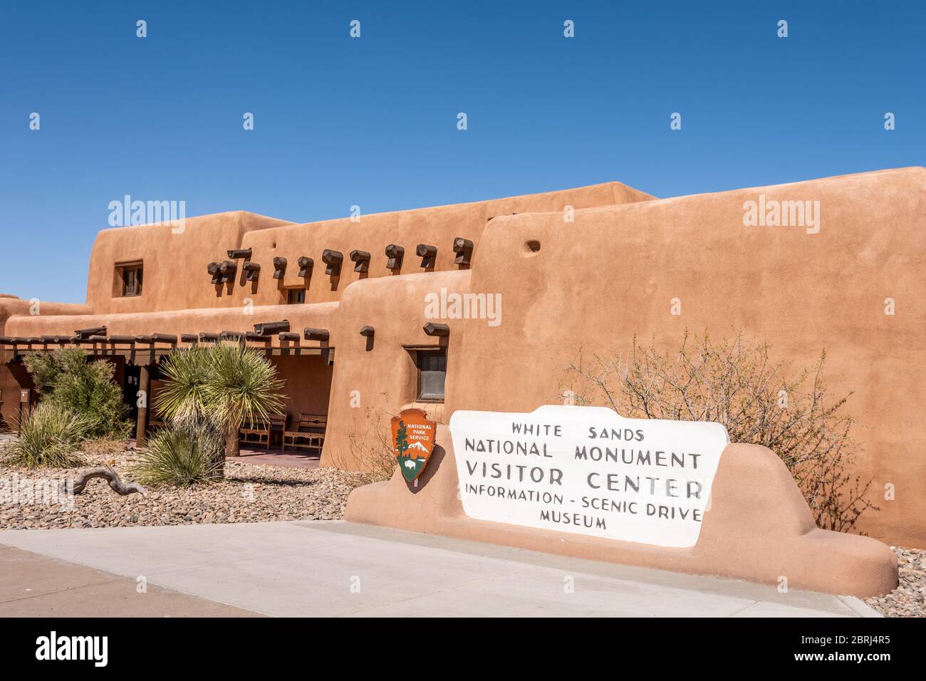Centre d'accueil du parc national de White Sands, Nouveau-Mexique, États-Unis Banque D'Images