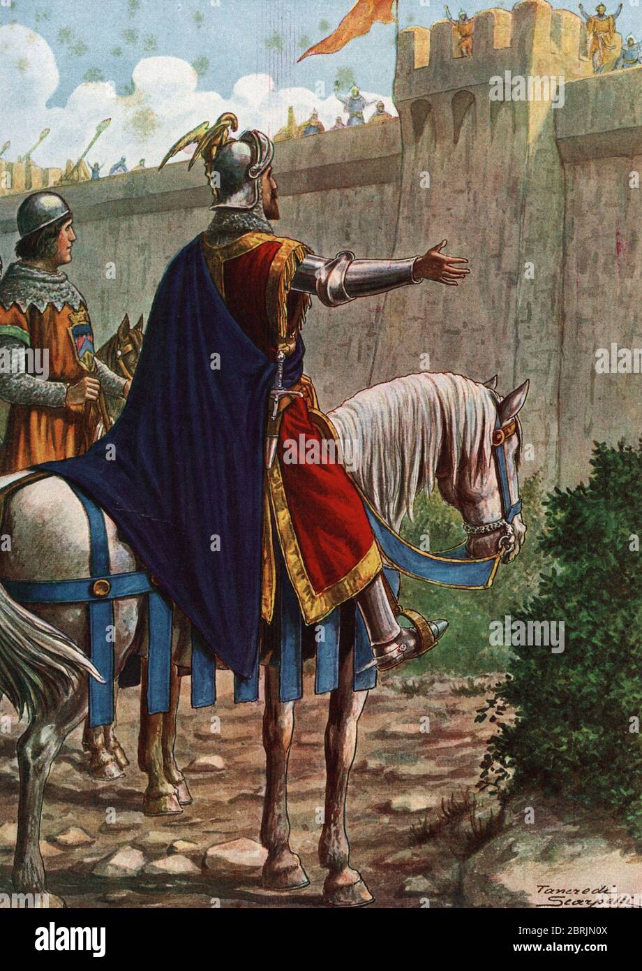 'Manfred Ier de Sicile (Manfredi di Hohenstaufen, Manfredi di Svevia, Manfredi di Sicilia) (1232-1266) accuse du meutre de Borello d'Anglona arriver Banque D'Images 'Manfred Ier de Sicile (Manfredi di Hohenstaufen, Manfredi di Svevia, Manfredi di Sicilia) (1232-1266) accuse du meutre de Borello d'Anglona arriver Banque D'Images