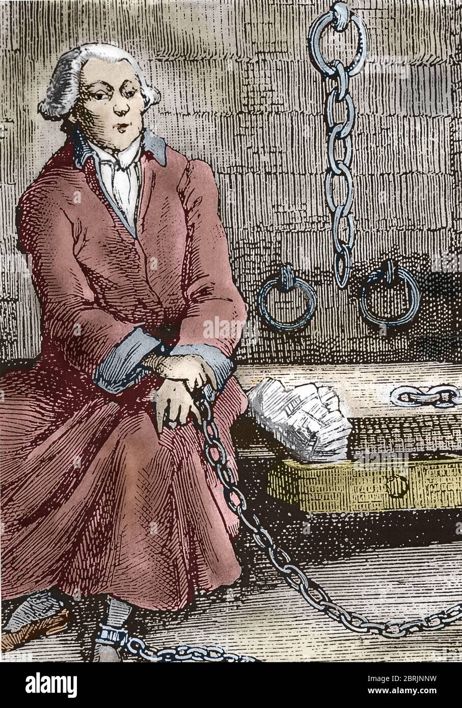 'Portrait presume de l'aristocrate ecrivain, libertin et philosophe Donatien Alphonse François Marquis de Sade (1740-1814) dans sa prison' (supposi p Banque D'Images