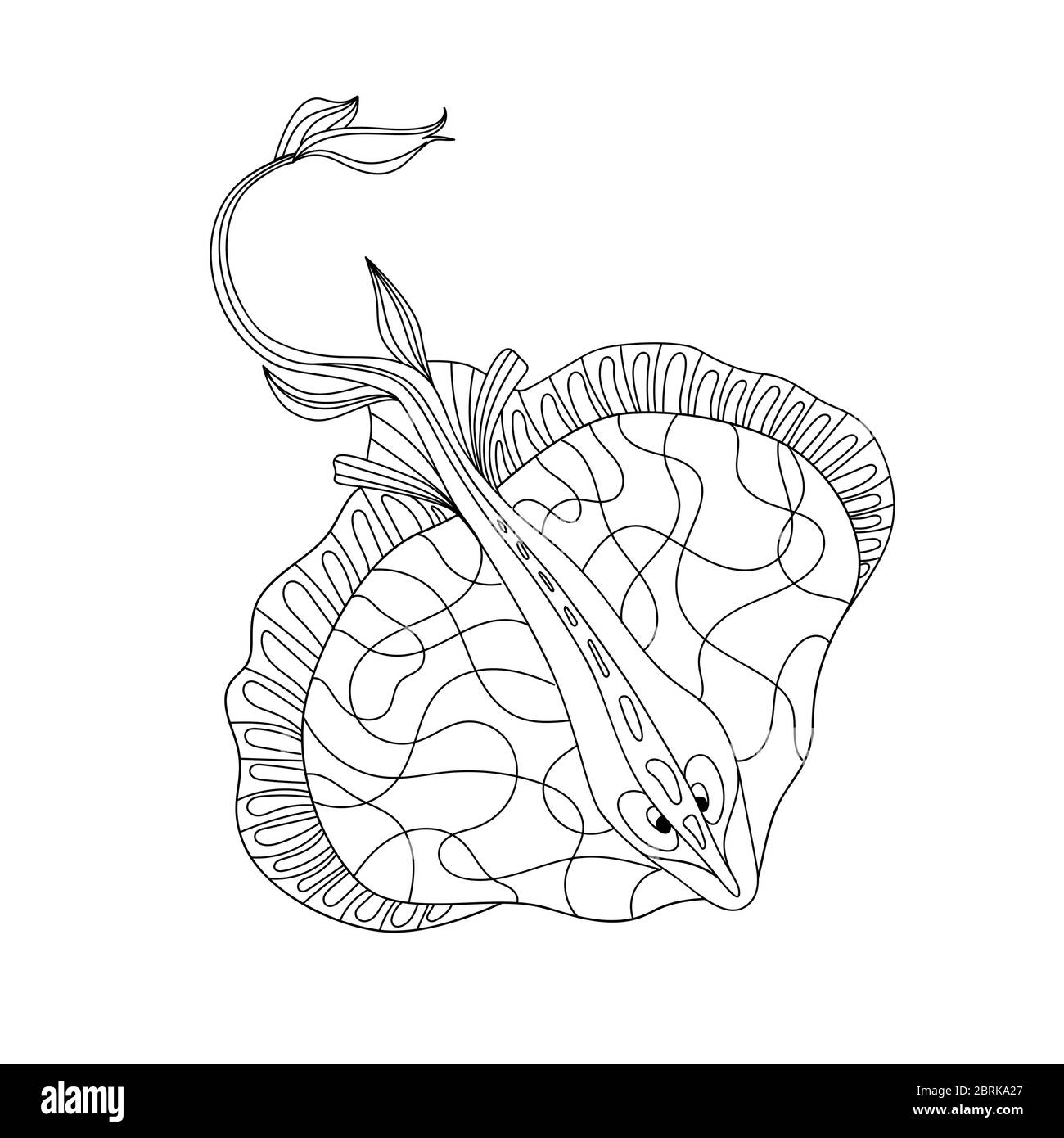 Coloration. Livre de coloriage. Livre de coloriage avec une photo d'une cheminée de style zentangle. Dessin d'esquisse à main levée anticontrainte. Illustration vectorielle Illustration de Vecteur