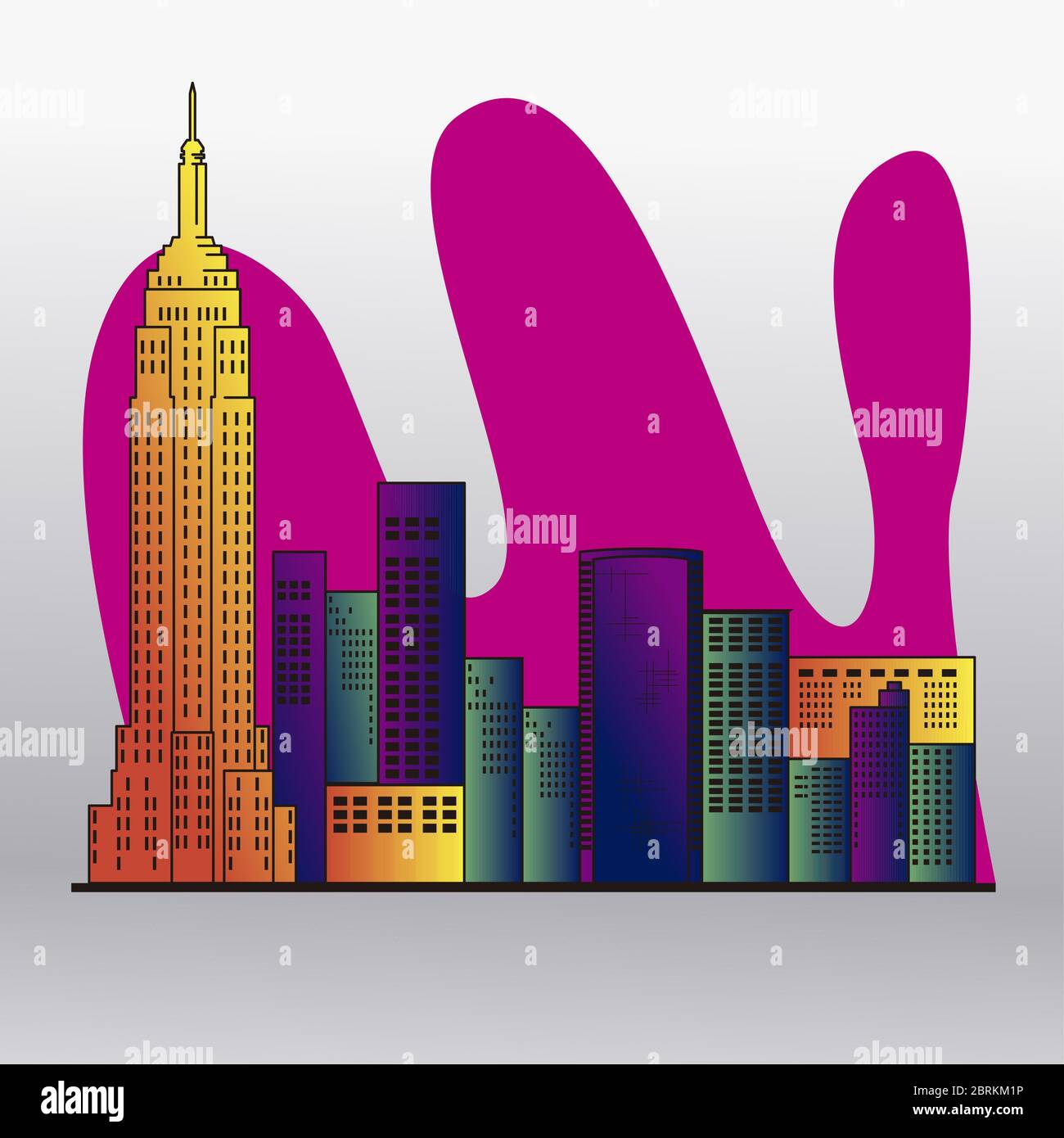 Horizon de la ville de New York Illustration de Vecteur